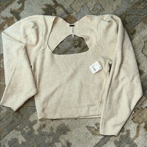 Free People Cream Sweater